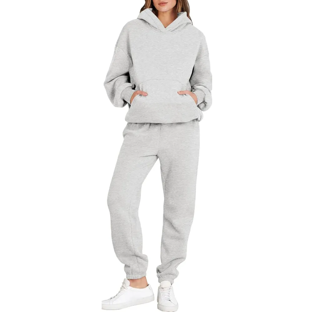 Womens 2 Piece Outfits Lounge Hoodie Oversized Sweatshirt Jogger Sweatpants