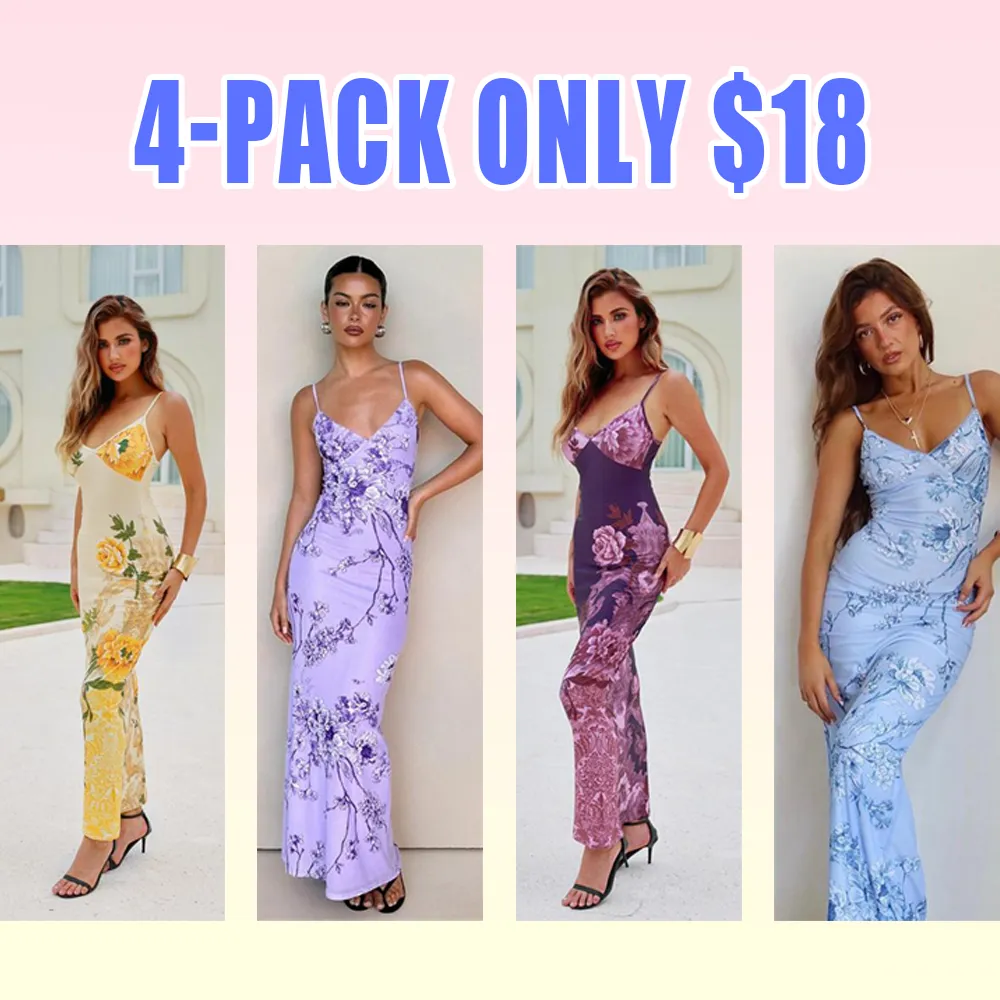 Women's Floral Cami Bodycon Dress – Boho Sleeveless Summer Beachwear