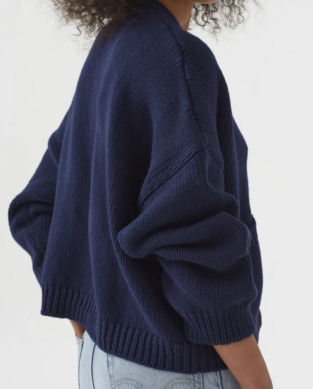 Single-Breasted V-Neck Pocket Knit Cardigan