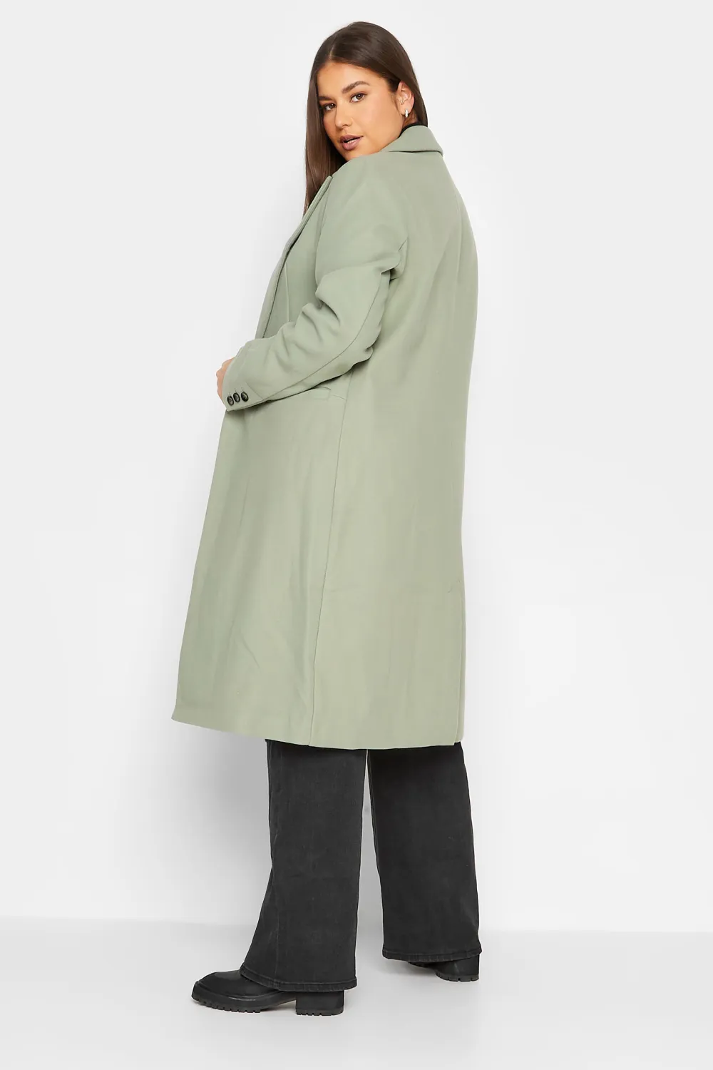 LTS Tall Blush Pink Midi Formal Coat