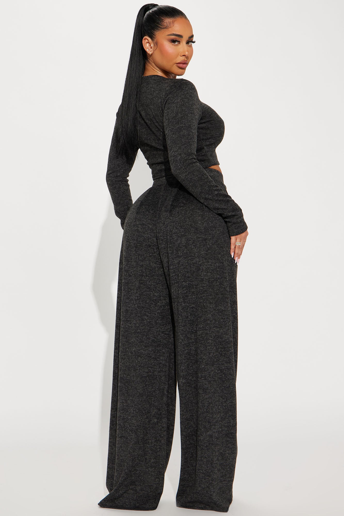Chosen One Brushed Knit Pant Set - Black