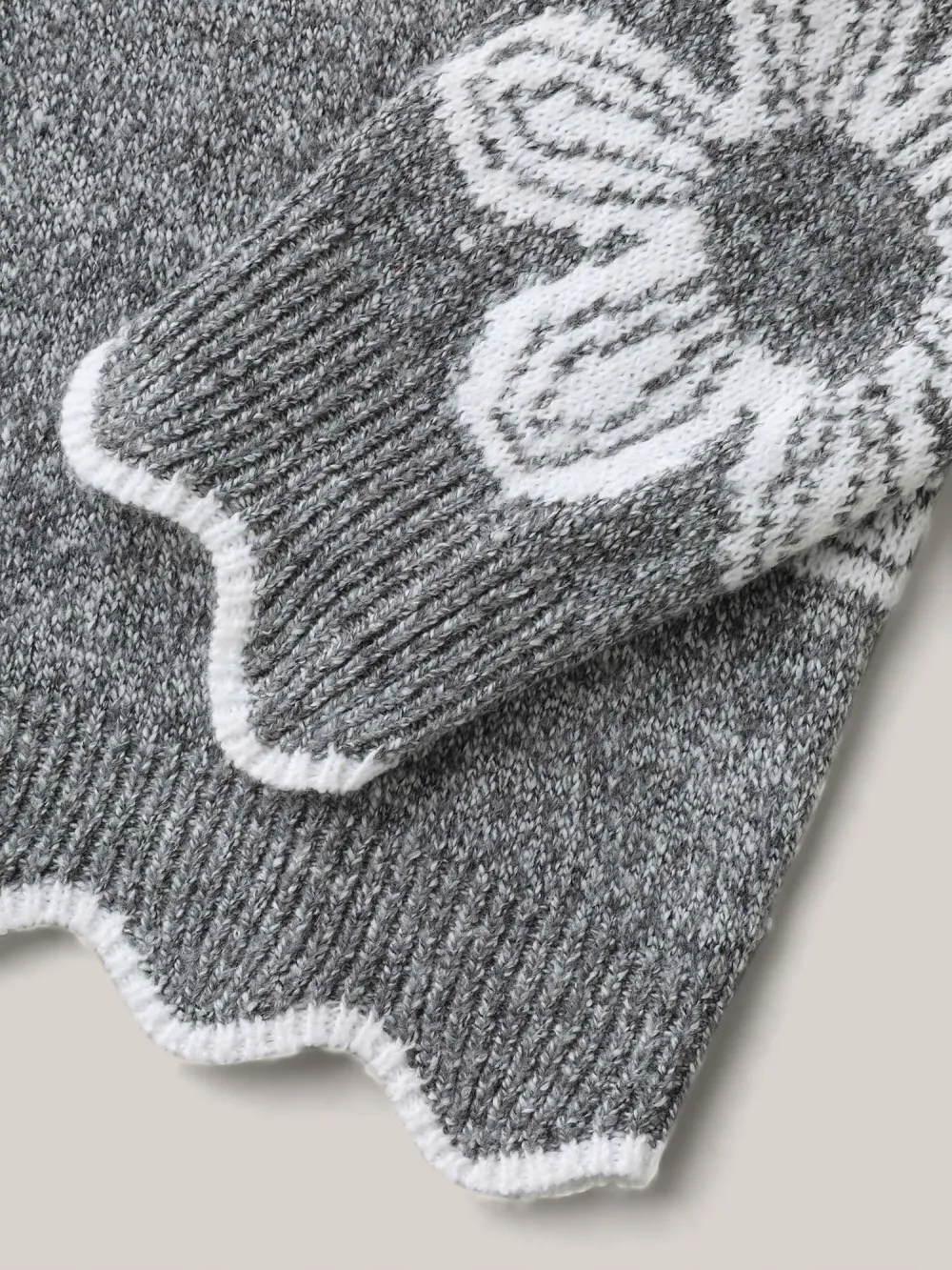 Floral Pattern Open-Front Knitted Cardigan