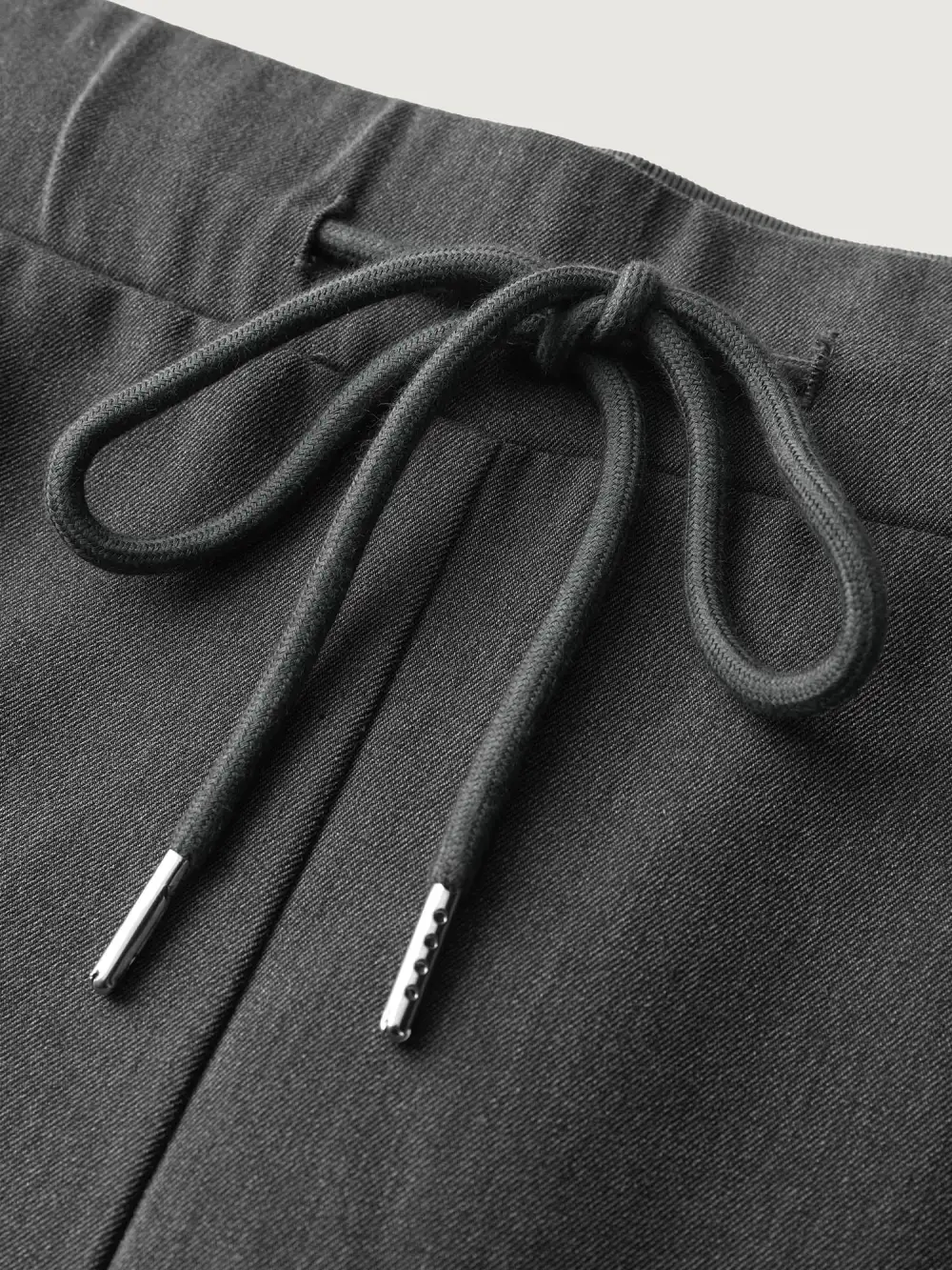 Heather Drawstring Waist Wide-Leg Pants