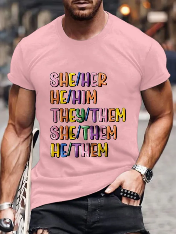 Men'S She/Her He/Him They/Them She/Them He/Them T-Shirt