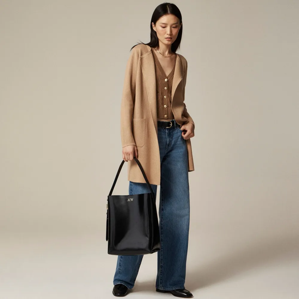 Juliette collarless sweater-blazer