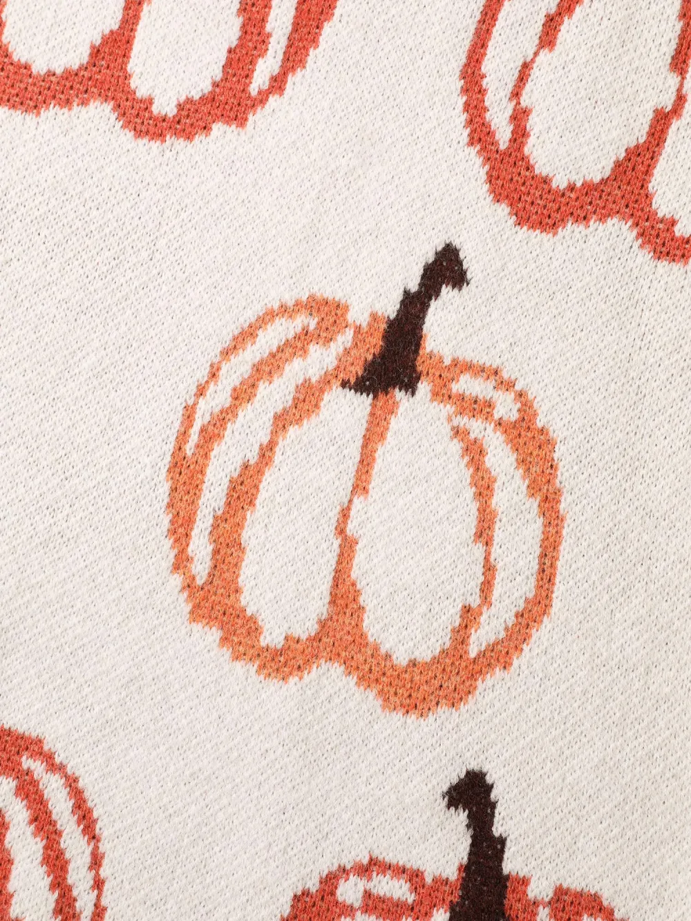 Pumpkin Patch Print Drop Shoulder Pullover