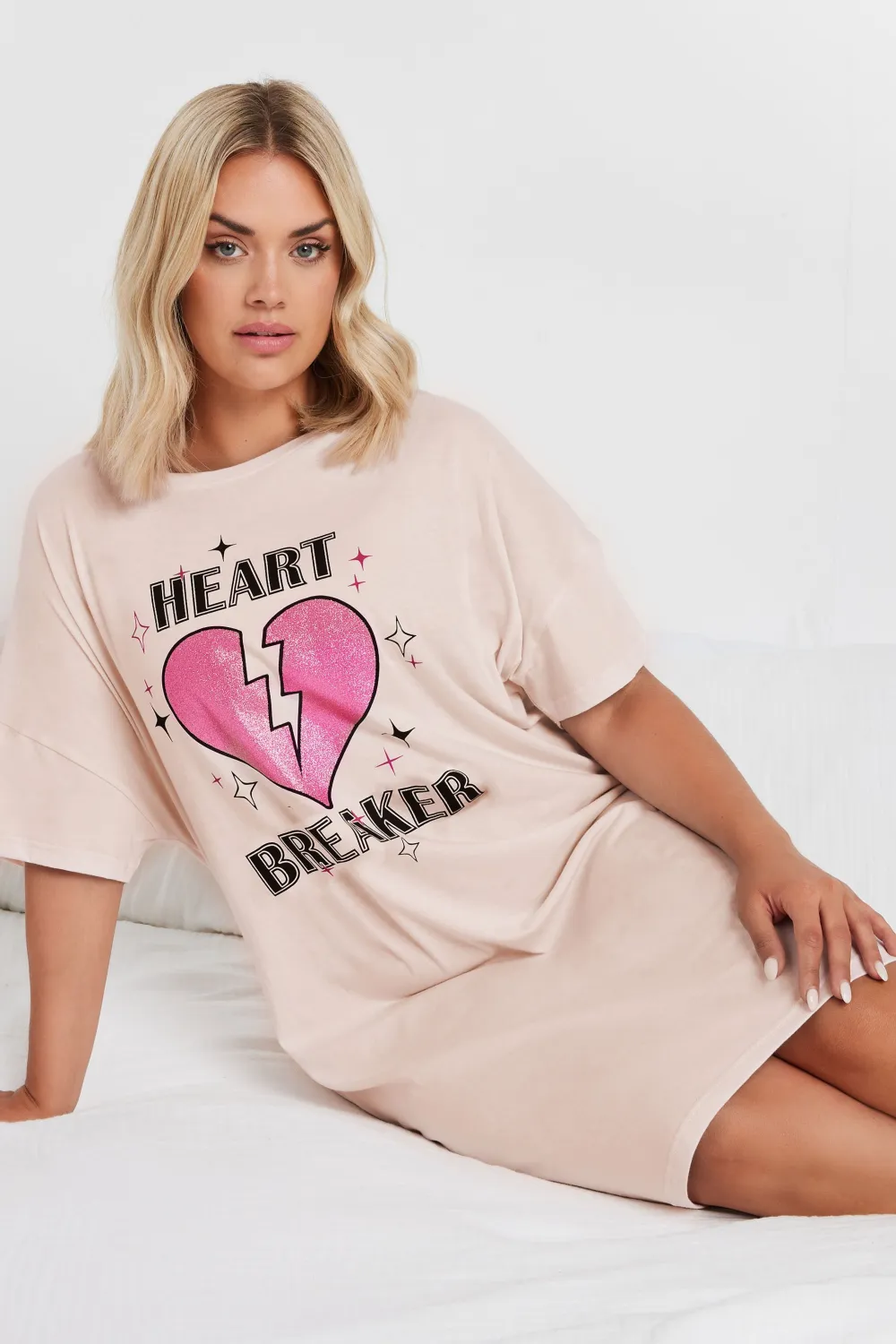 YOURS Curve Blue Celestial Print Sleep Tee Nightdress