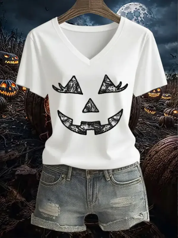 Women's Casual Vintage Autumn Print T-Shirt
