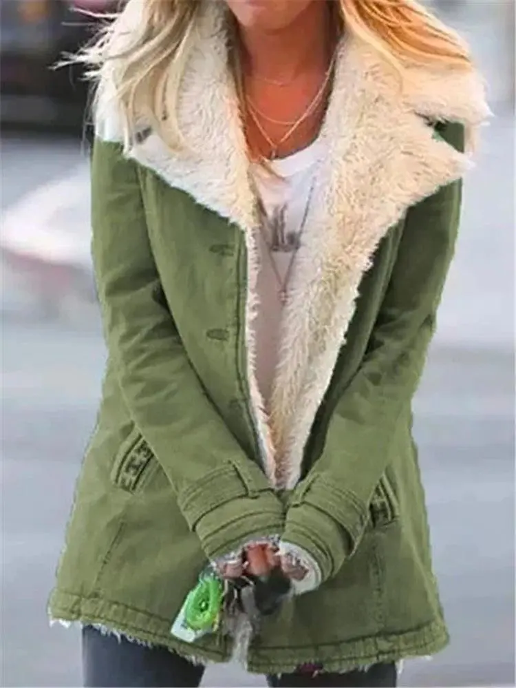[CLEARANCE SALE]Fashion  thick warm cotton padded jacket coat