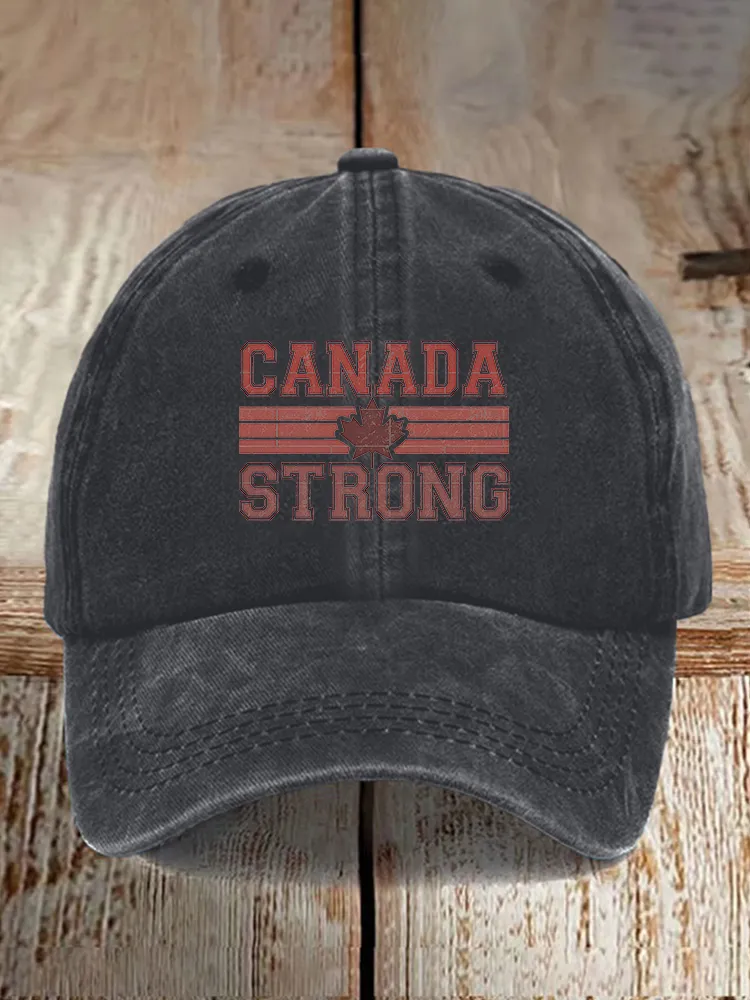 Men And Women'S We Are Canada Strong Print Baseball Cap Pattern Printing