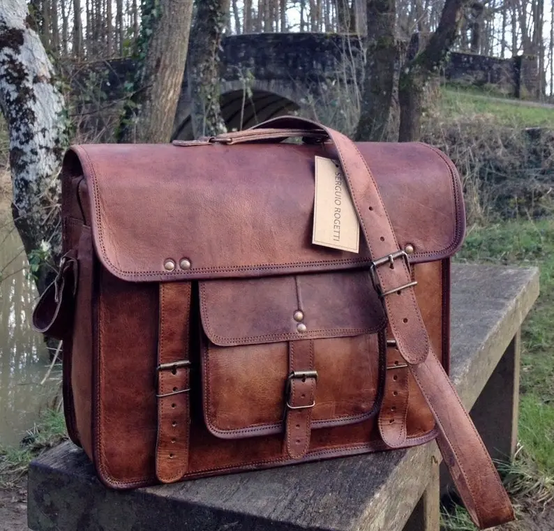 Leather Bag, Leather Satchel, Leather Messenger, Leather Briefcase, Laptop Bag Portfolio, Birthday Gift Idea, Messenger Bag