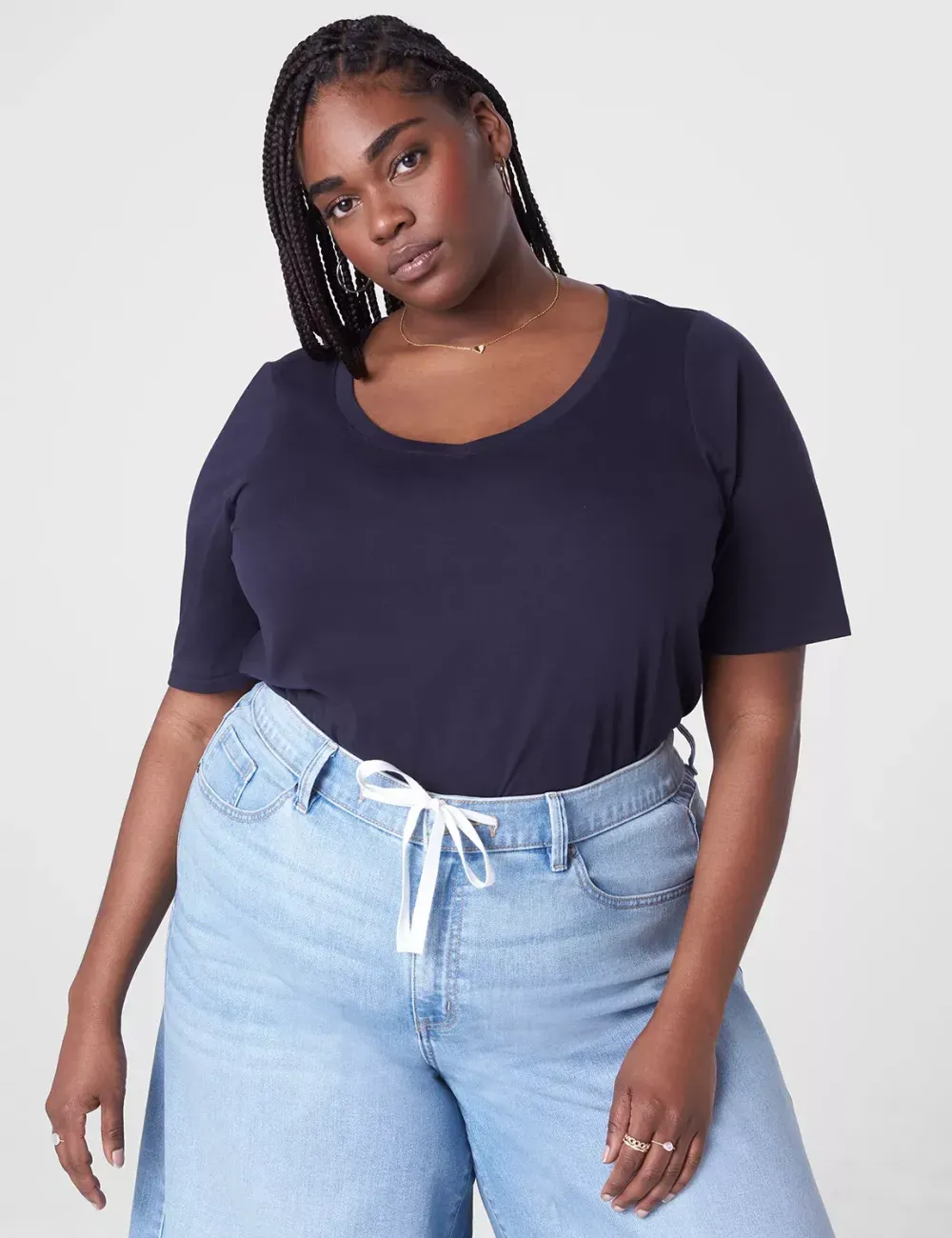 Modern Perfect Sleeve V-Neck Tee