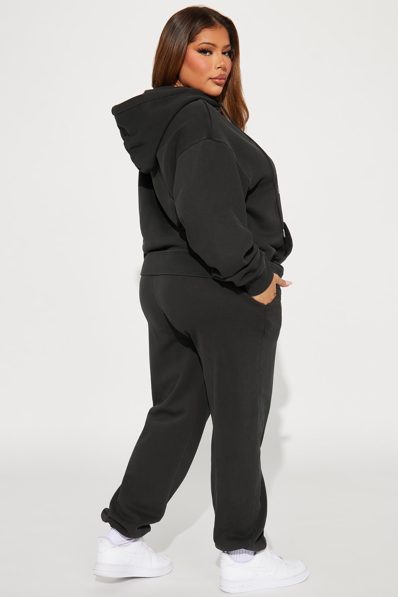 City Of Dreams Washed Jogger Set - Black