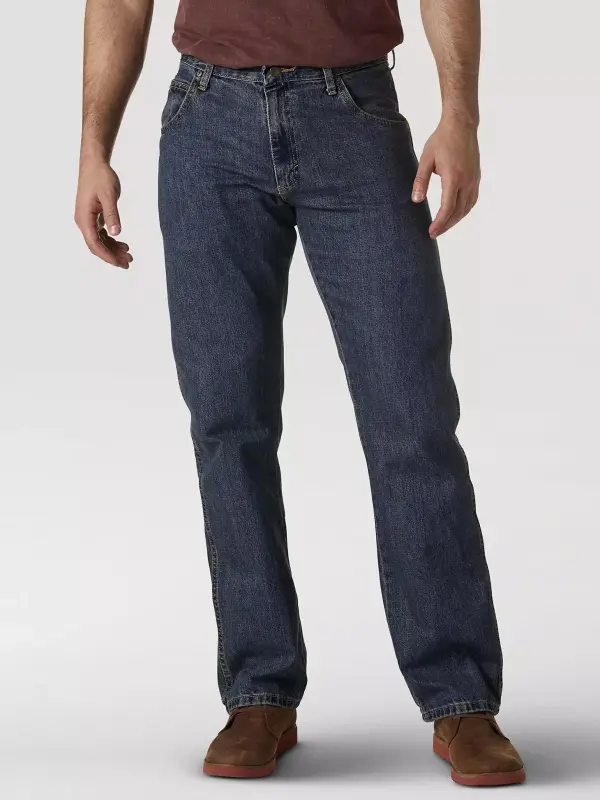 WRANGLER RUGGED WEAR RELAXED FIT MID RISE JEAN IN MEDITERRANEAN