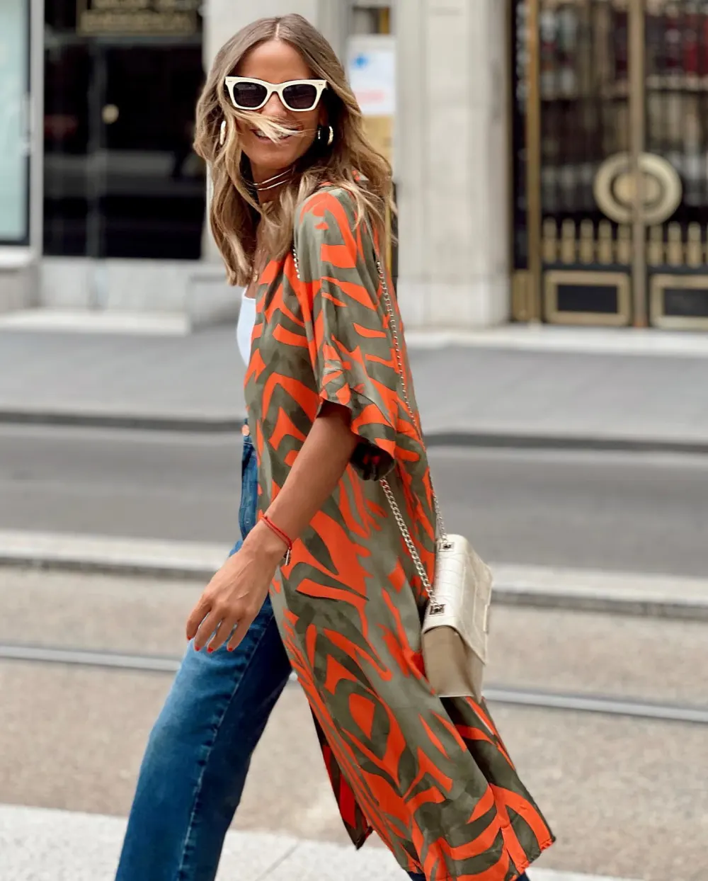 Summer Street Fashion Print Beach Shirt Air Conditioning Shirt Sun Protection Shirt