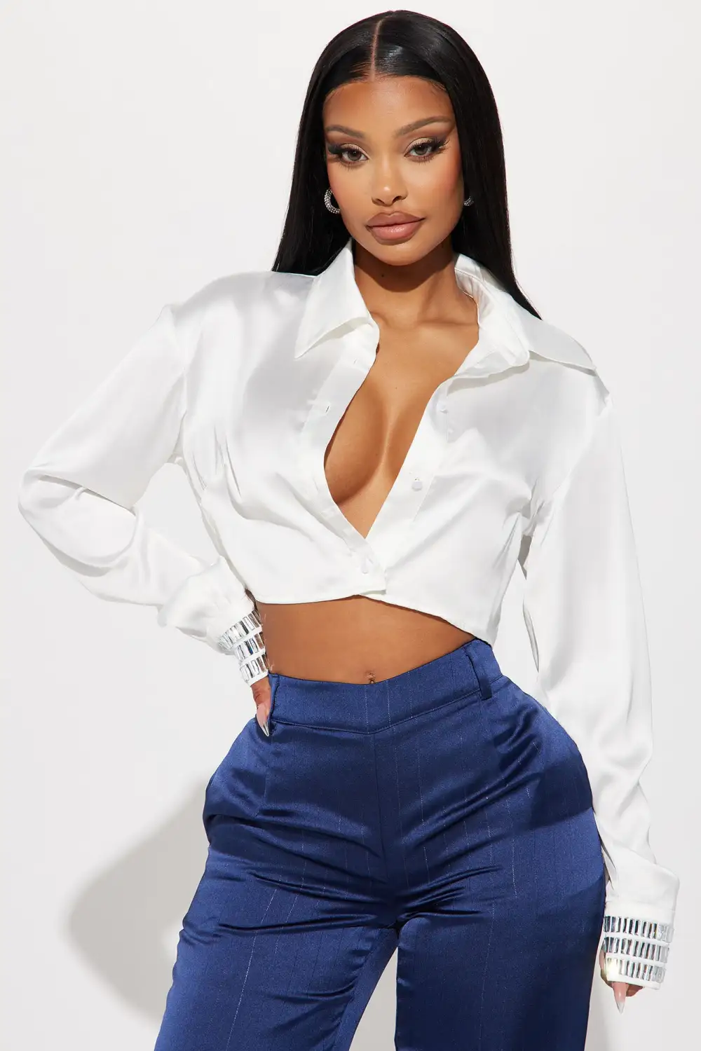 Parley Satin Shirt - White