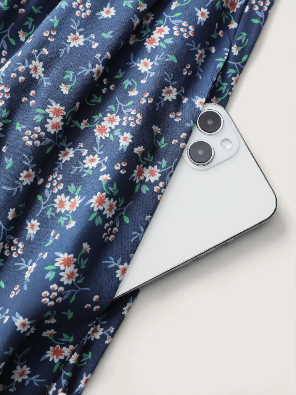 Floral Print Drawstring Bust-Ease Midi Dress