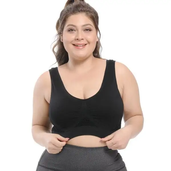 🔥Plus Size S-6XL Cotton Wireless Light Up Air Bra
