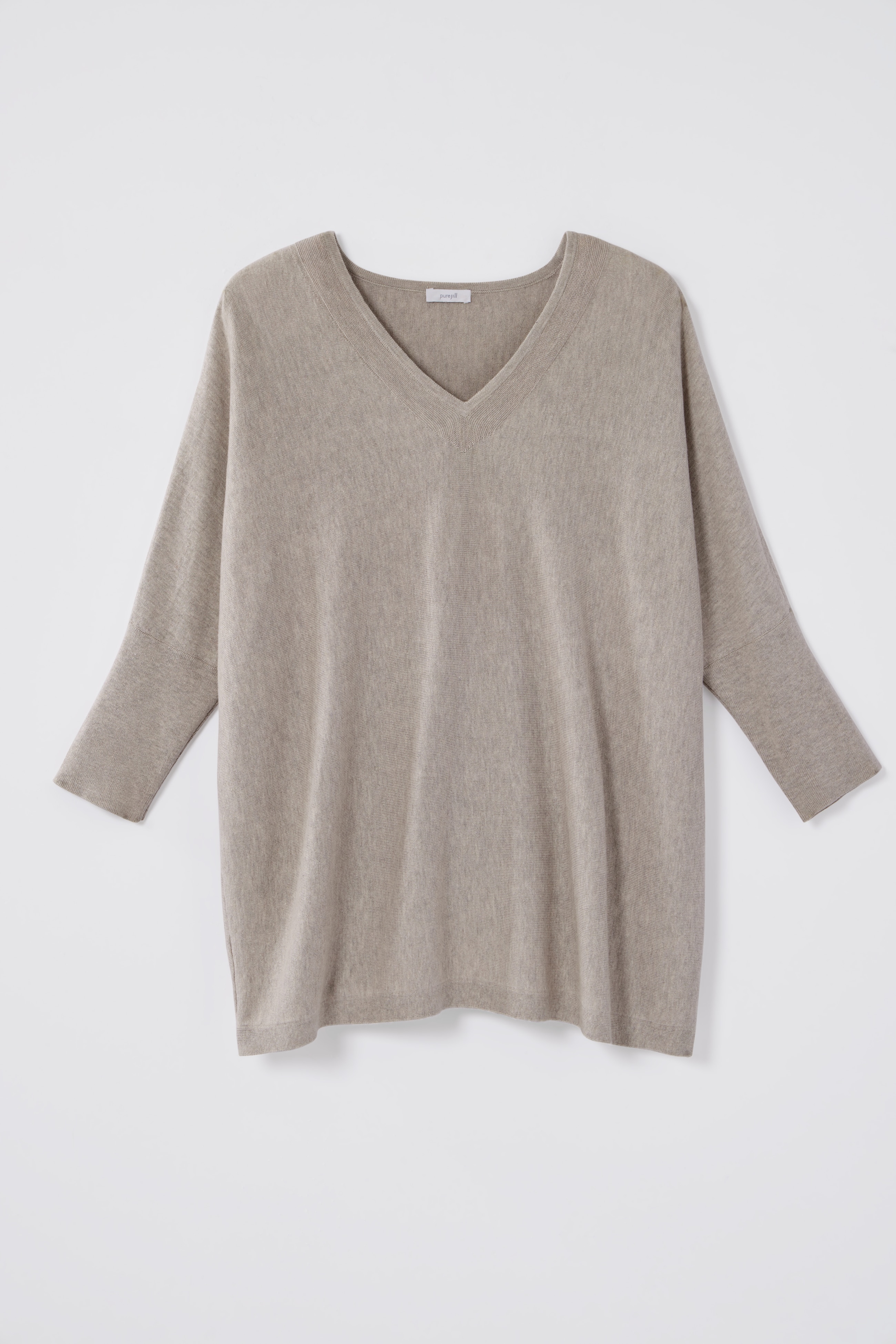 Pure Jill Oversized V-Neck Sweater