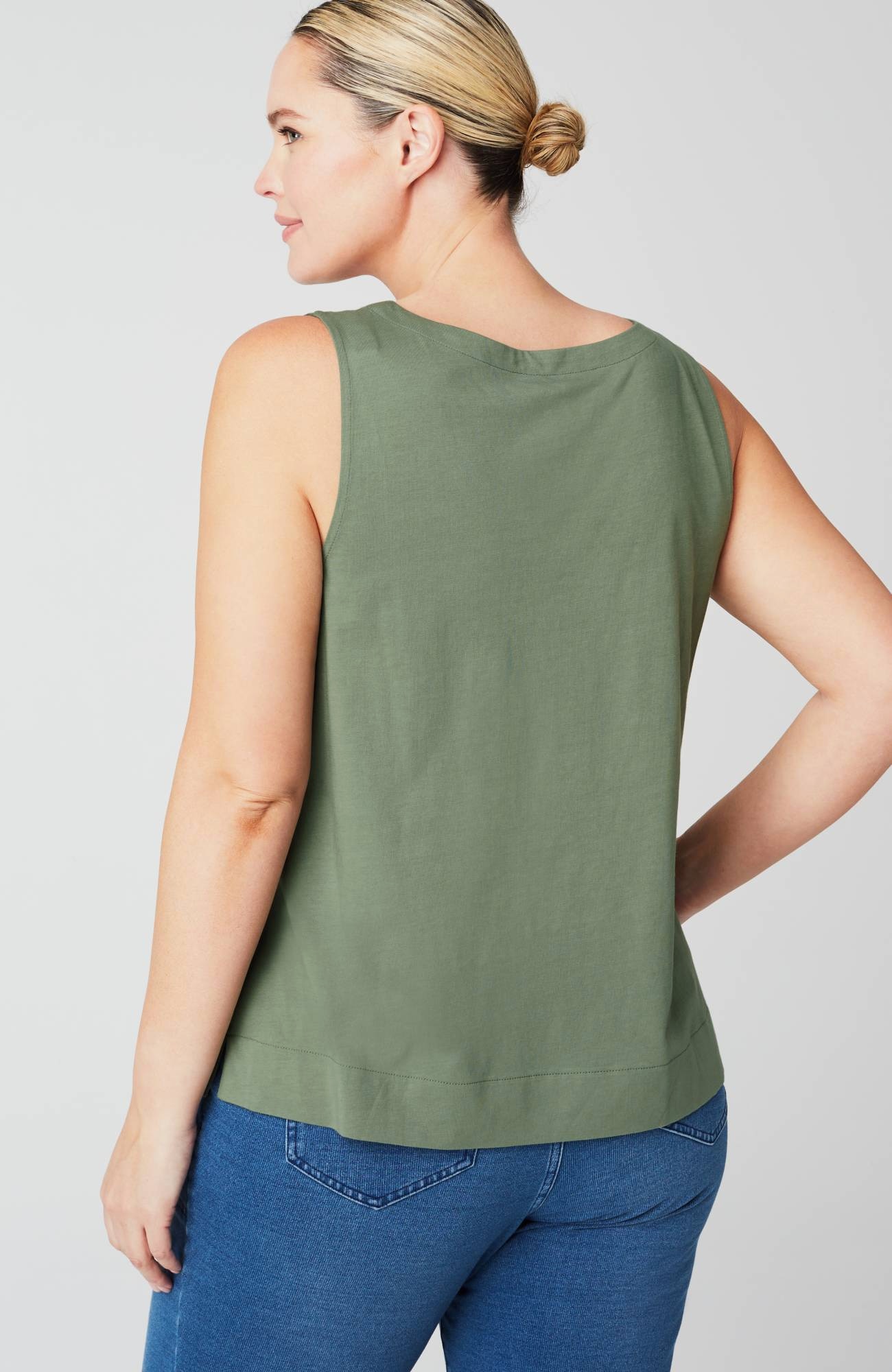 pure jill soft-v-neck layering tank