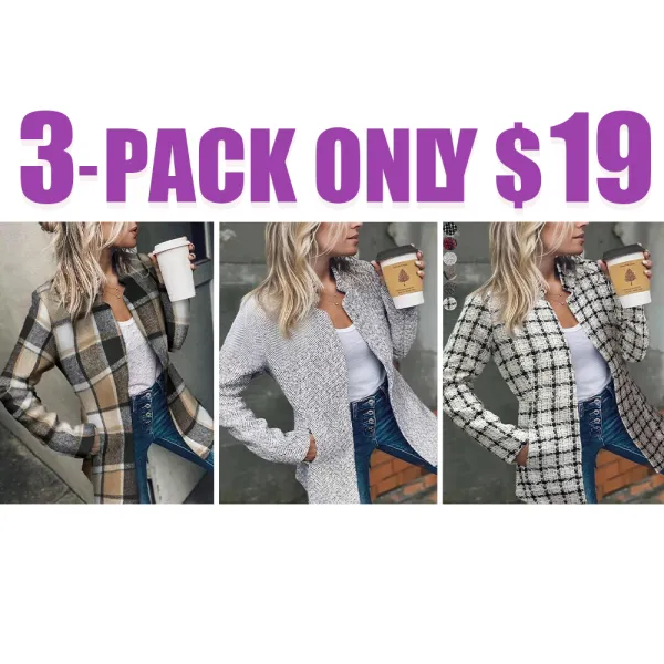 Women’s Longline Open Front Coat with Pockets – Fall & Winter Outerwear