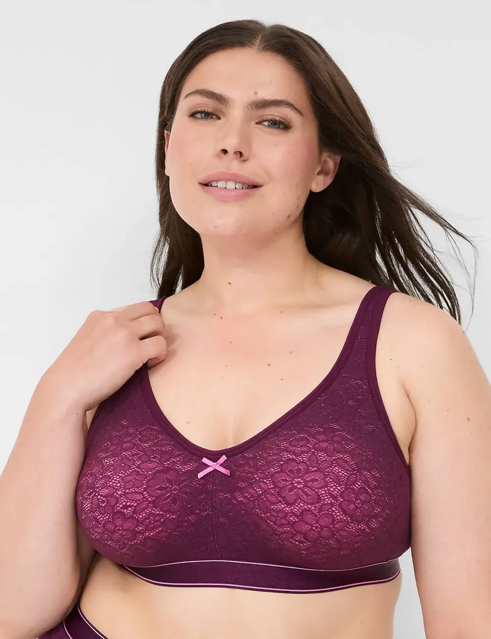 Cotton Unlined No-Wire Bra With Lace