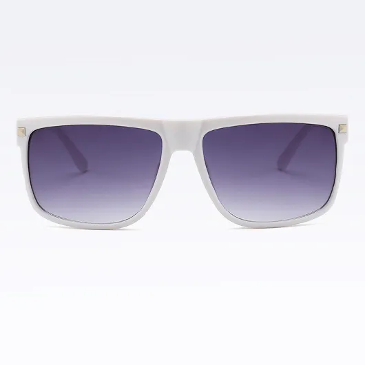 Geometric Ombre Rivet Detail Sunglasses