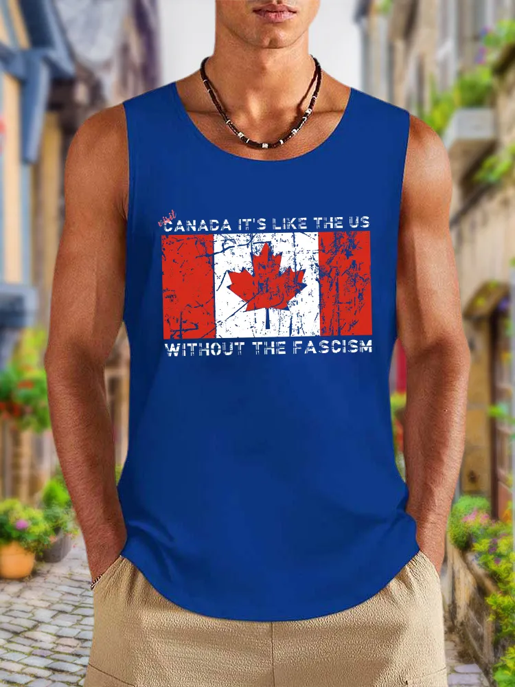 Men'S Visit Canada It'S Like The Us Without The Fascism We Will Never Yield To Tru.p Vest