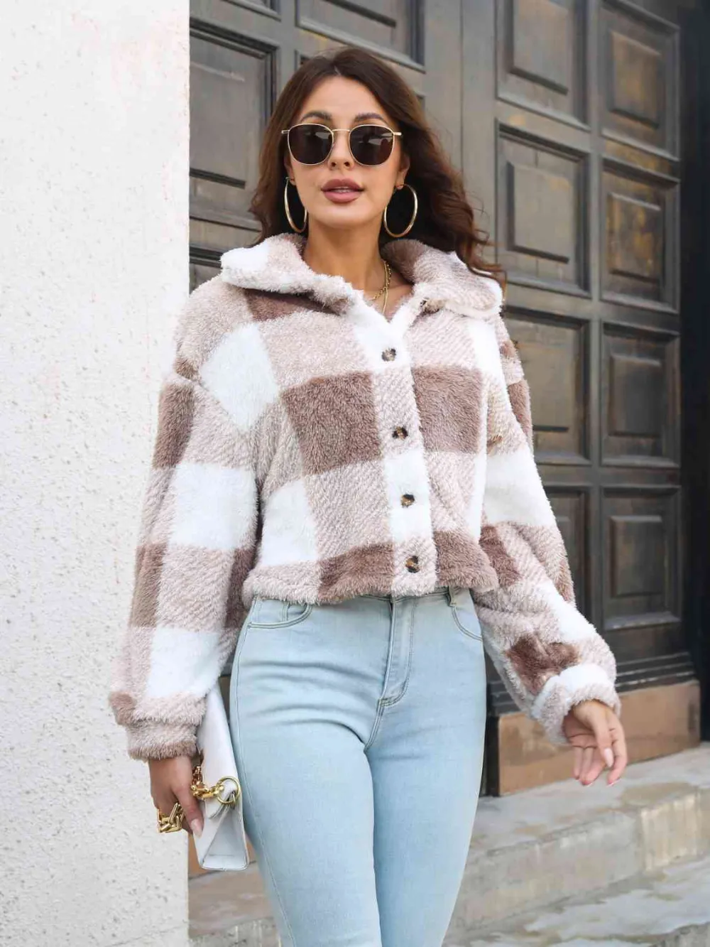 Bumblebee Plaid Buttoned Jacket