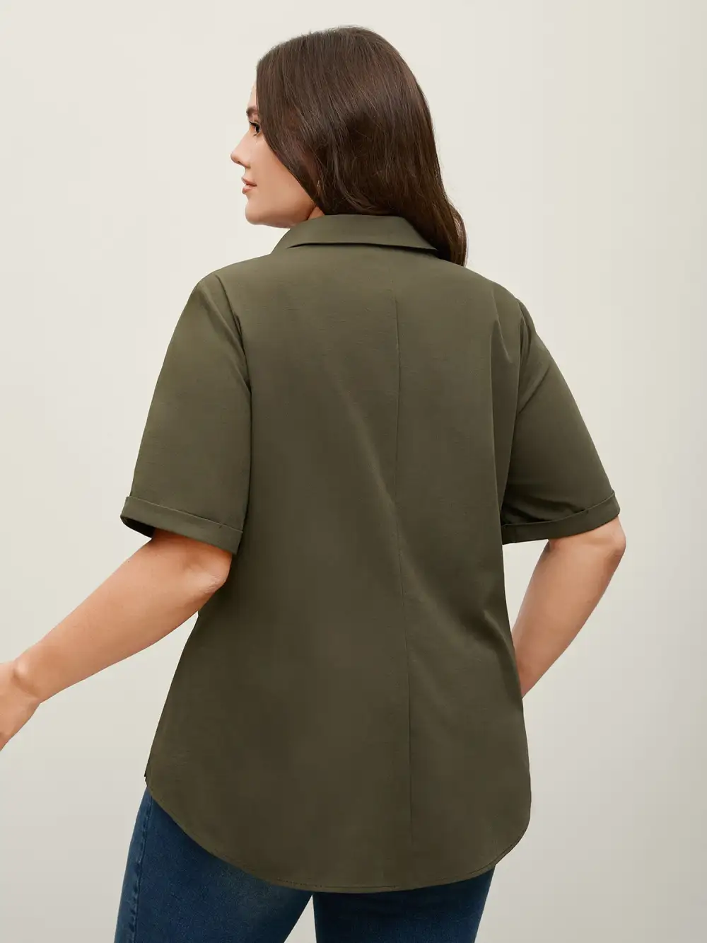 Knotted Front Asymmetrical Hem Blouse