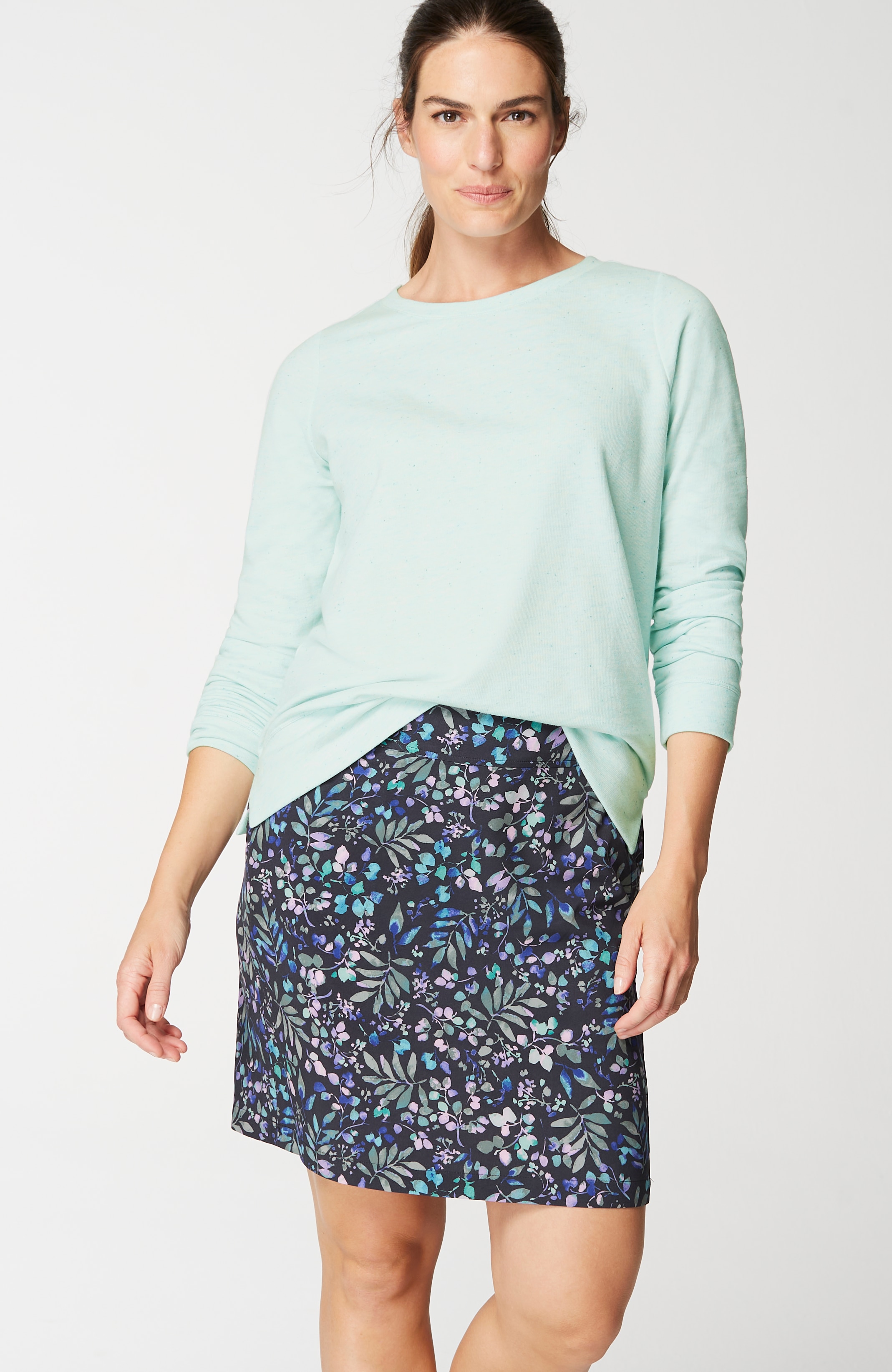 Fit French Terry Slit-Hem Sweatshirt