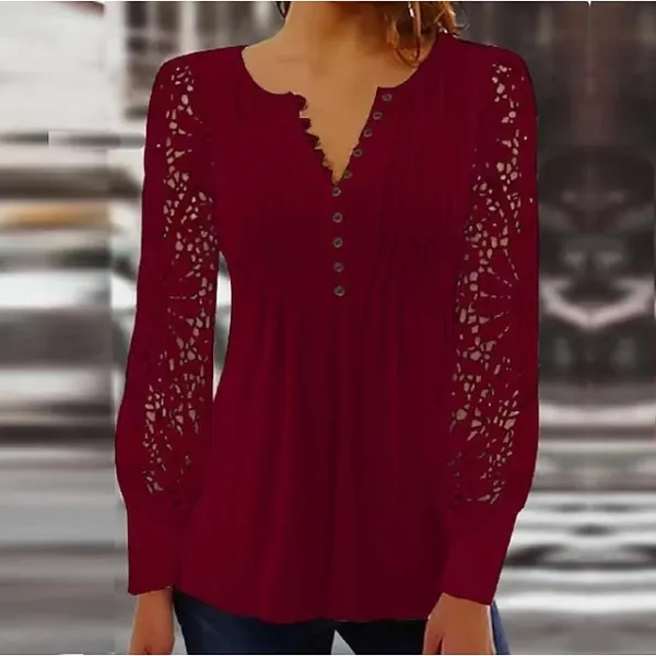 Women's Lace Shirt Shirt Blouse
