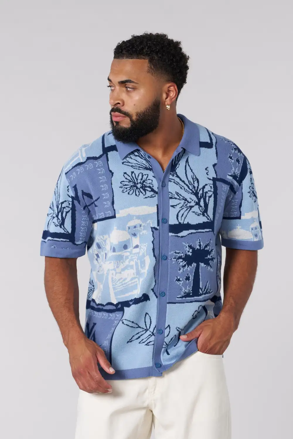 4081 - Knitted button up Shirts