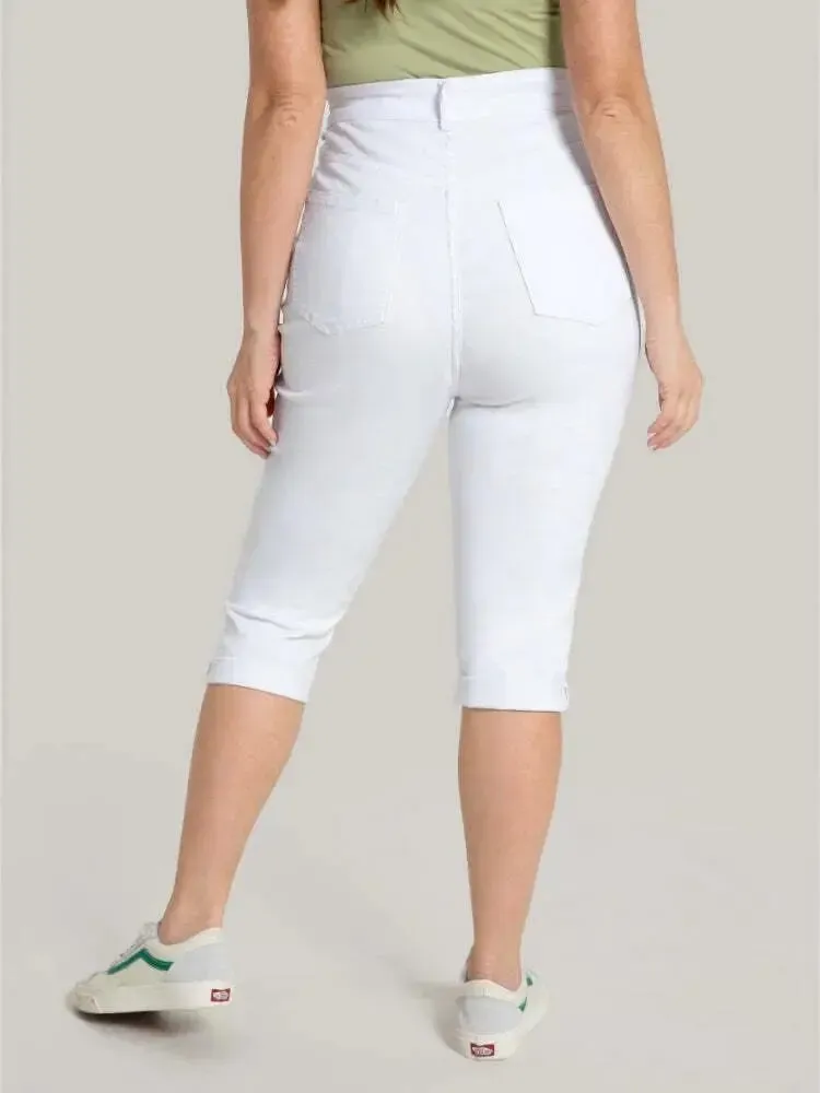 5 Packs-Very Stretchy High Rise Dark Wash Cropped Jeans