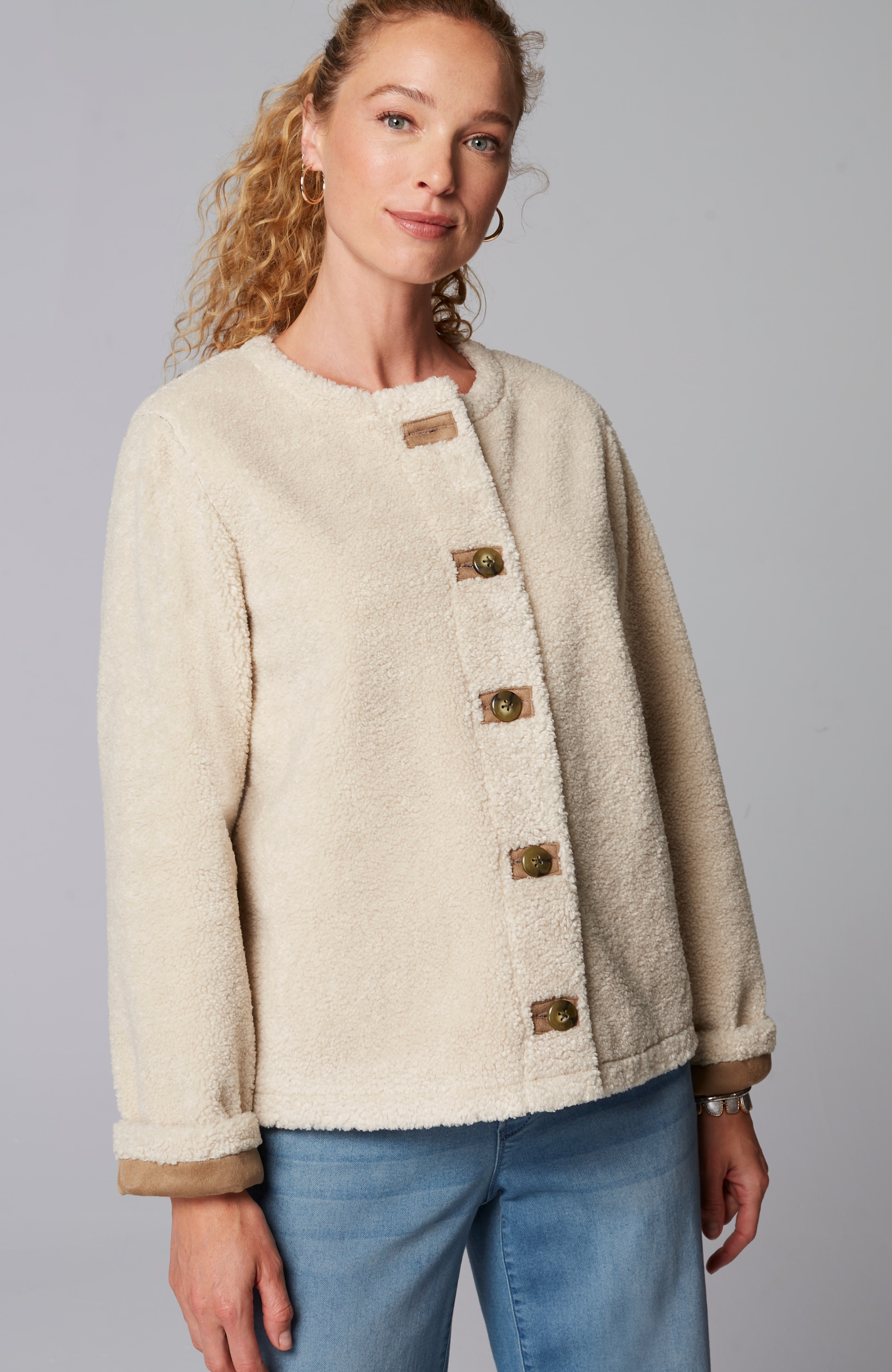 Pure Jill Reversible Teddy Jacket