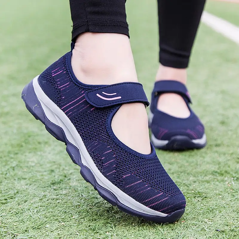 Platform Shoes Flat Woman Shoes Woman Breathable Mesh Casual Sneakers