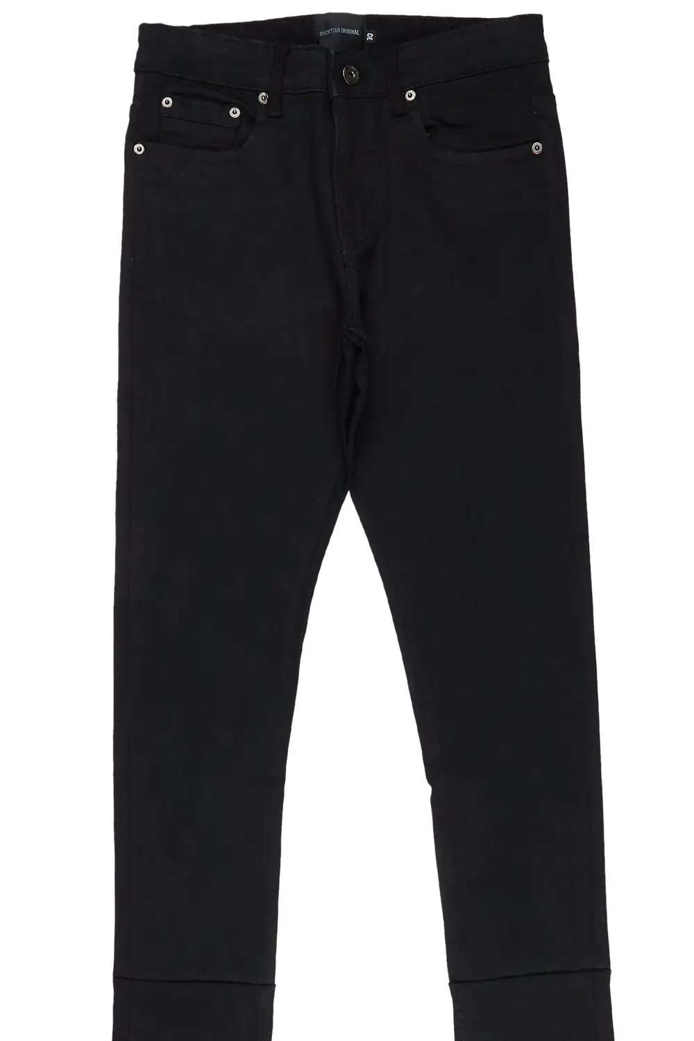 Davian Black Patchwork Super Stacked Flare Jean