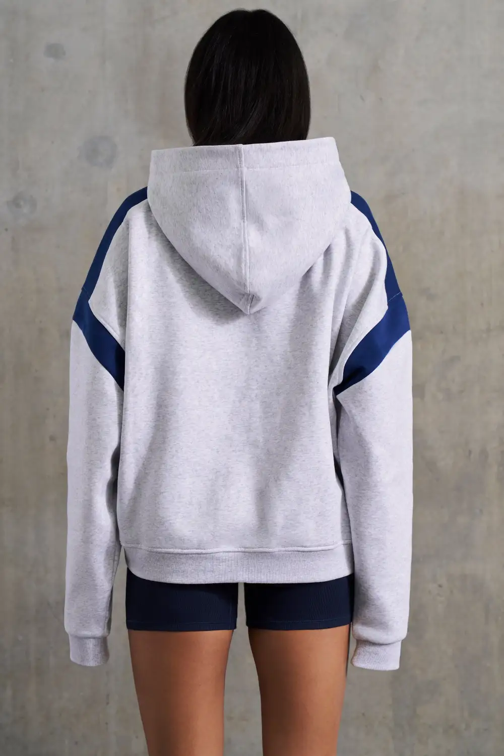 Academic - Oversized Hooded Sweatshirt in Heather Grey