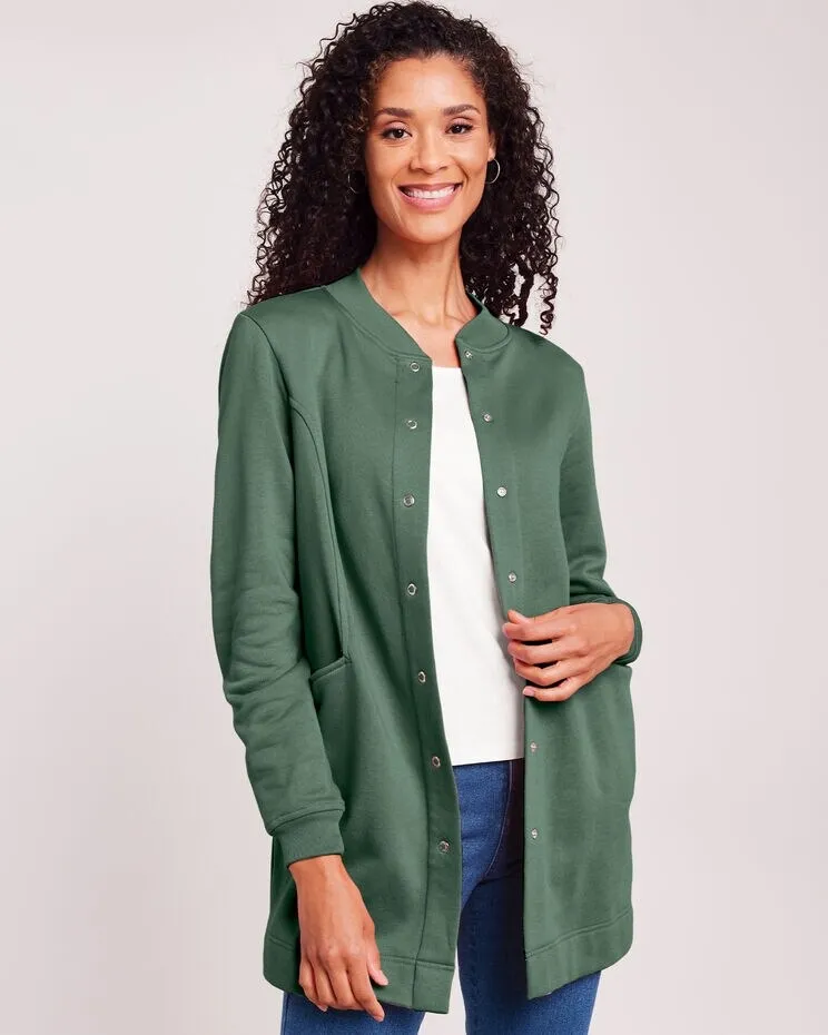 Long Snap-Front Jacket