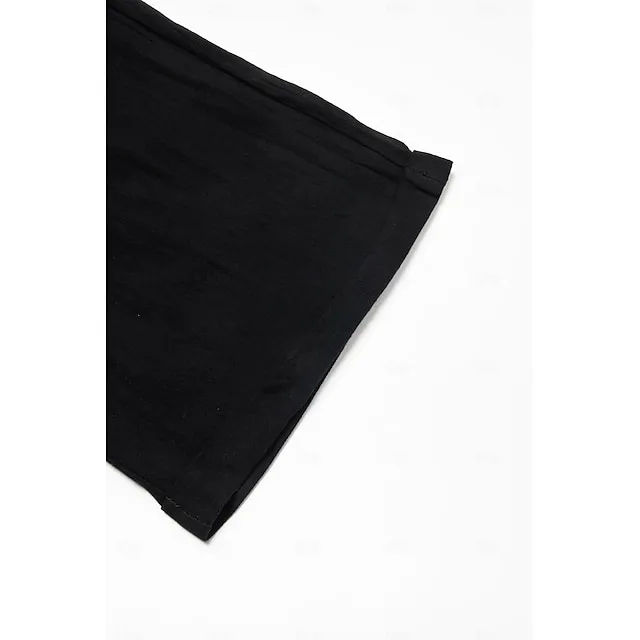 Men's Shorts Linen Shorts Summer Shorts Pleated Shorts Pocket Pleats Straight Leg Plain Comfort Breathable Short Casual Daily Holiday Linen Cotton Blend Fashion Designer Black White