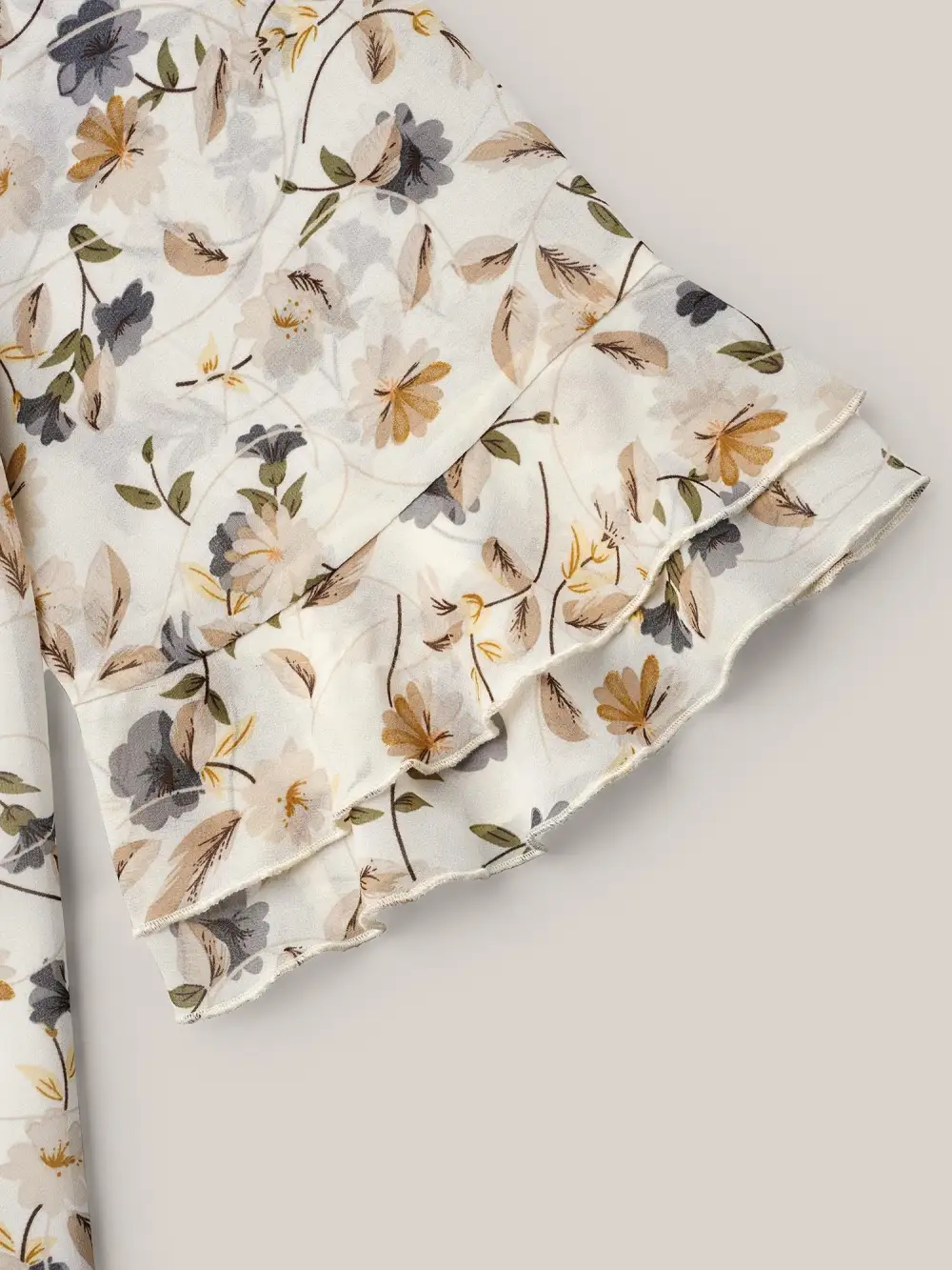 Chiffon Floral Print Layered Blouse