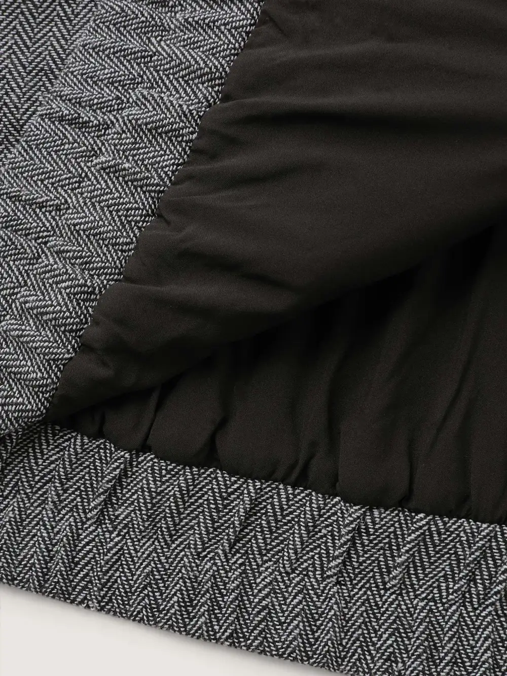 Ribbed Texture Chest Flaps Zipper Jacket