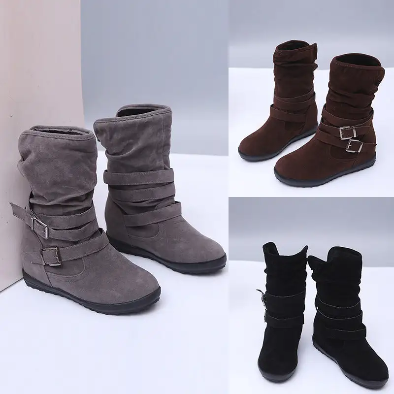 Artifical Suede Fur Lining Winter Boots