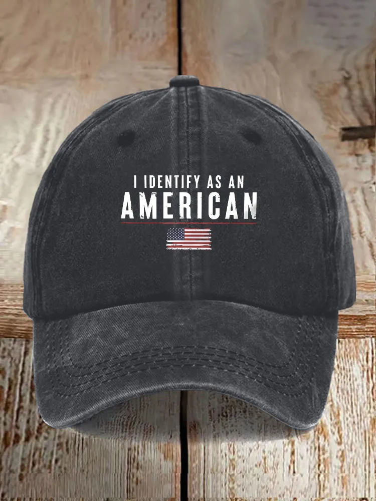 I Identify As An American Baseball Caps