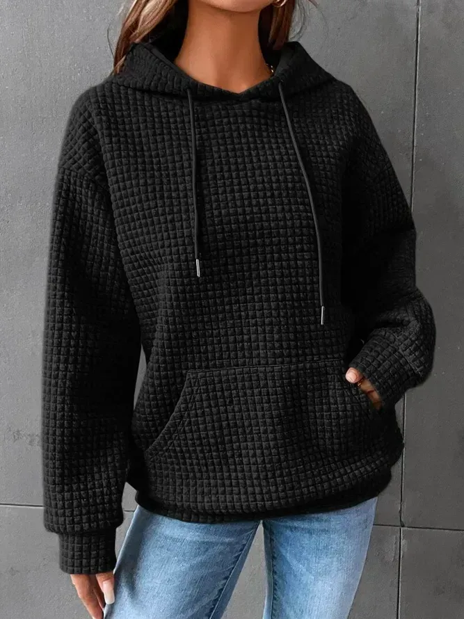 Plain Casual Hoodie Sweatshirt