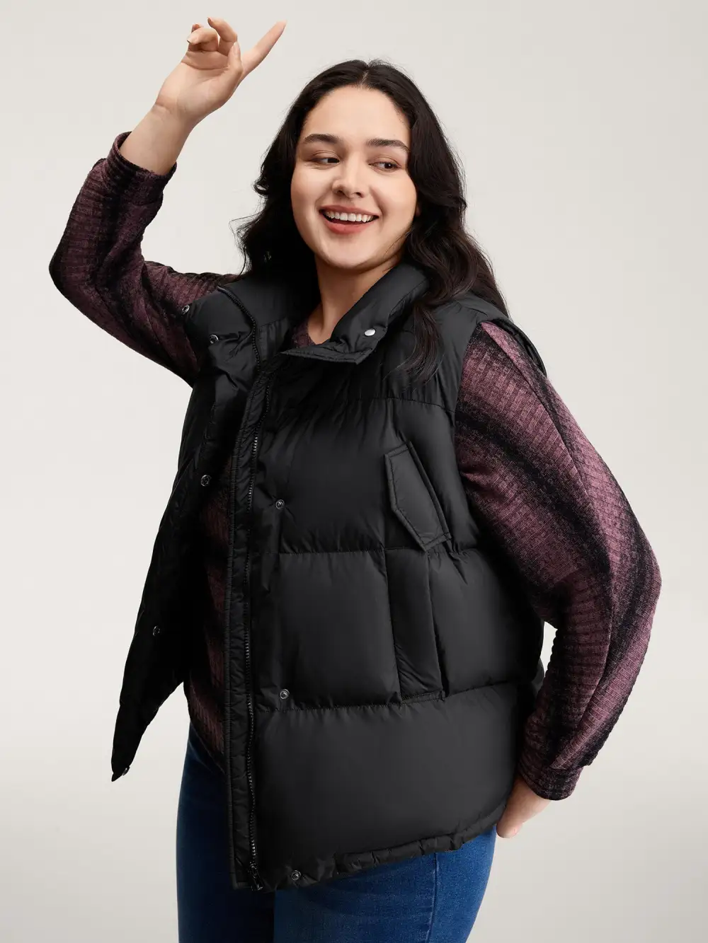 Puffer Zipper Front Quilted Vest
