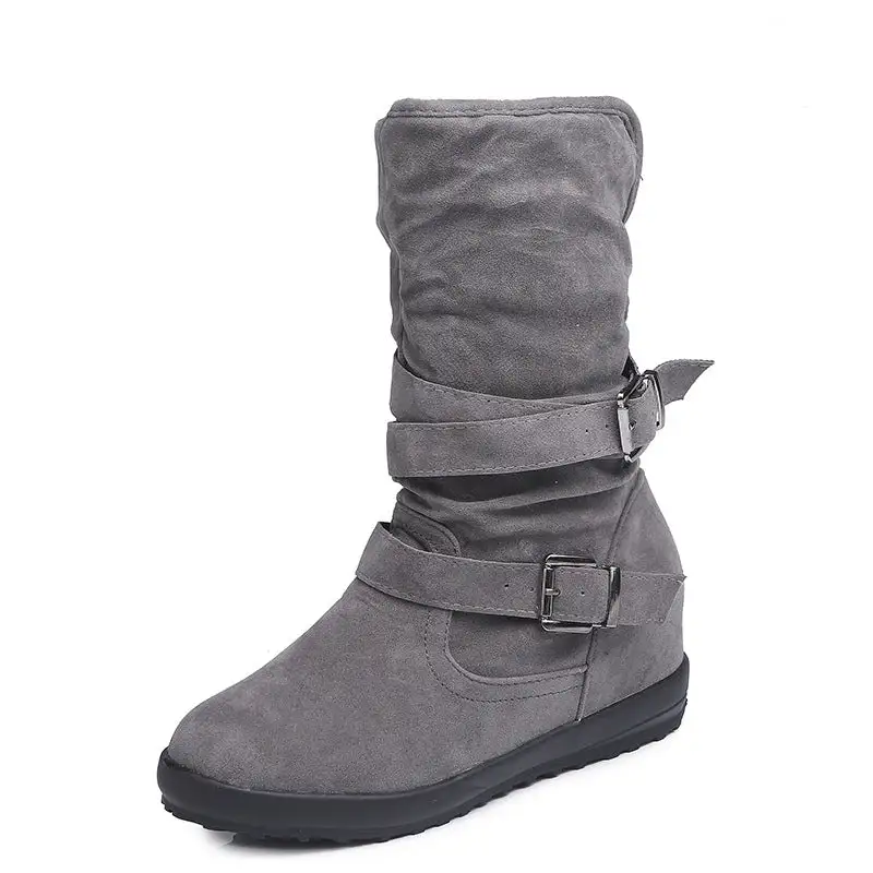 Artifical Suede Fur Lining Winter Boots
