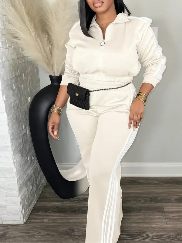 Women's Tracksuit Set: Long Sleeve Zip Jacket & Pants