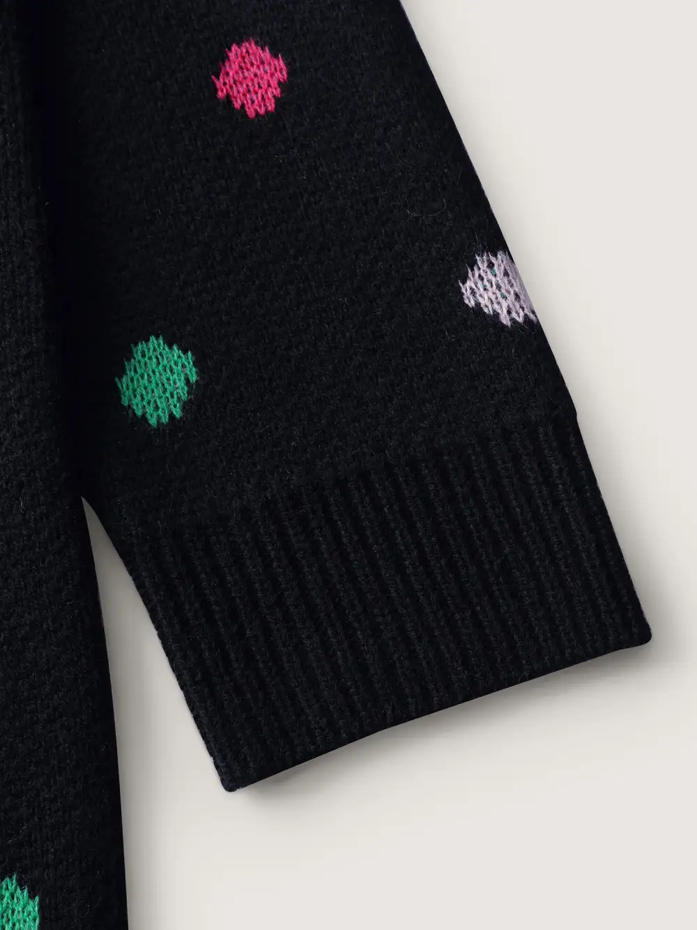 Colorful Polka Dots Jacquard Pullover