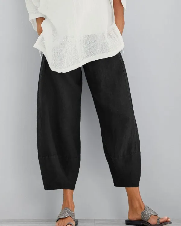 Spring Summer Casual Cotton Pants for Women